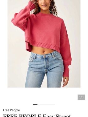 NWT free people cropped sweater